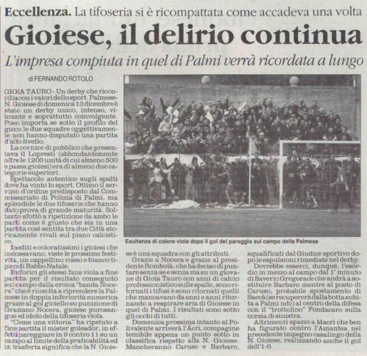 articolo tratto da il Quotidiano della Calabria del 17/12/2009